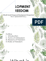 Development As Freedom: Rico A. Apelado BSSW AS2-3