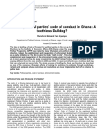 The 2008 Political Parties' Code of Conduct in Ghana: A Toothless Bulldog?