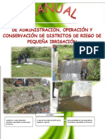 Manual Admon Operacion y Conservacion de Distritos de Pequeña Irrigacion