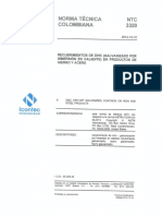 NORMA TECNICA NTC 3320 (ASTM A123) Recubrimientos de zinc (Galvanizado por inmersion en caliente).pdf