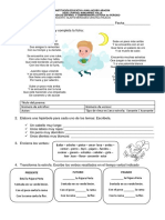 Evaluación 3er Periodo Español