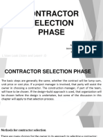 Contractor Selection Phase: L Isten Look Listen and Learn!:D