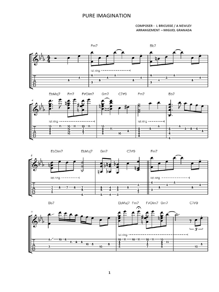 Pure Imagination Guitar Tabs & Chords | PDF