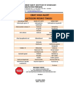 Obat High Alert Kategori Resiko Tinggi: Rumah Sakit Aisyiyah ST - Khadijah Kabupaten Pinrang