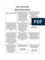  unit three practice choice board  homework 