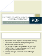 Lecture 7 Strategy Formulation: Corporate Strategy: Prepared By: Alexander G. Cortez