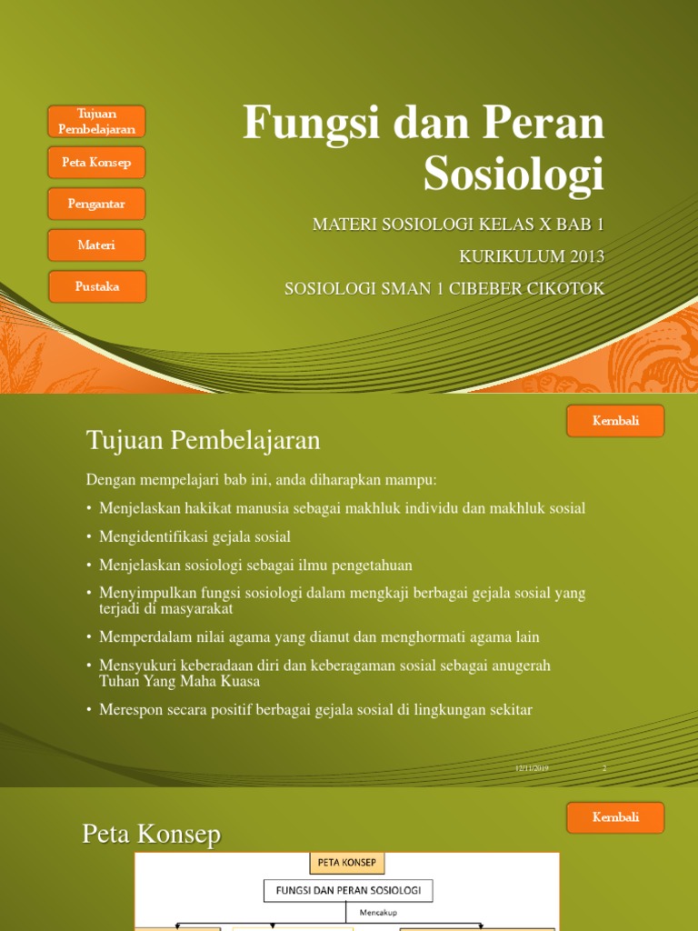 Materi Sosiologi Kelas X Bab 1 Fungsi Dan Peran Sosiologi Kurikulum 2013
