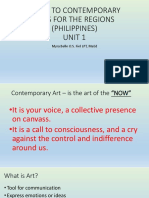 Intro To Contemporary Arts For The Regions (Philippines) Unit 1