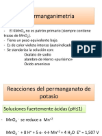 Permanganimetría y yodometría: técnicas redox en análisis cuantitativo