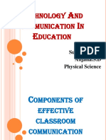 Technology and Communication in Education Seminar 1