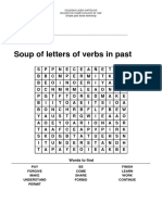 Sopa de Letras de Verbos Regulares e Irregulares 6to