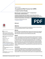 Occupational Risk Factors For COPD