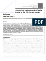 Impacts of Diffusion Policy Determinants of Early Smart Meter Diffusion