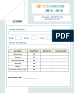 Examen Trimestral Sexto Grado Bloque3 2018-2019