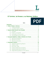 El Territorio Las Personas y Sus Relaciones Juridicas