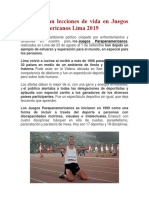 Atletas Dejan Lecciones de Vida en Juegos Parapanamericanos Lima 2019