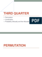 Third Quarter: Permutation Combination Probability (Mutually and Non-Mutually Exclusive Events)