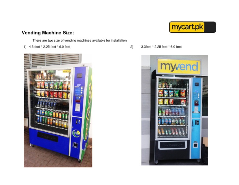 Vending Machine Dimensions | PDF | Home & Garden