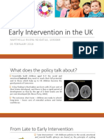 UK Early Intervention Policy Shifts to Early Years Focus
