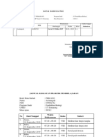 Daftar Hadir Ujian PKM