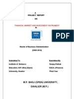 Financial Market and Investment Instrument: M.P. Bhoj (Open) University, Gwalior (M.P.)