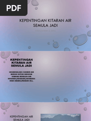 Kepentingan Kitaran Air Semula Jadi