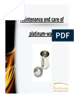 Maintenance and Care of Platinumware