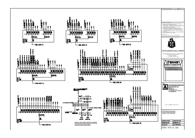 Single Line Diagram For 1 Phase and 3 PH Meter | PDF
