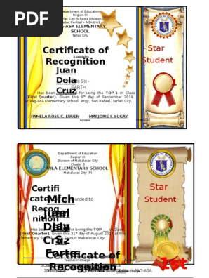 Award Certificates EDITABLE