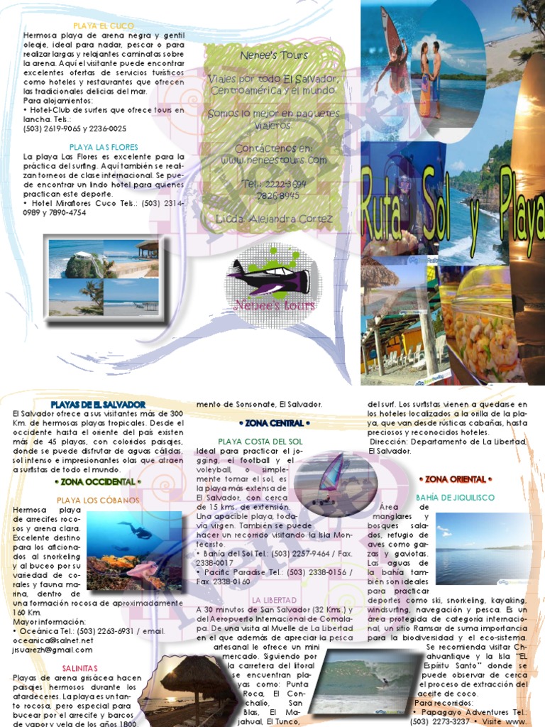 Brochure Rutas Turísticas El Salvador Naturaleza