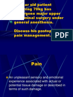 Major abdominal surgery pain management
