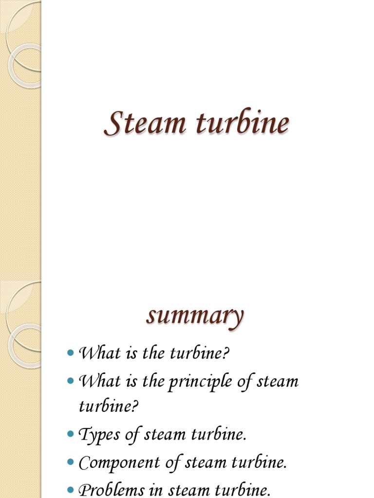Steam Turbine Powerpoint Pdf Turbine Cogeneration
