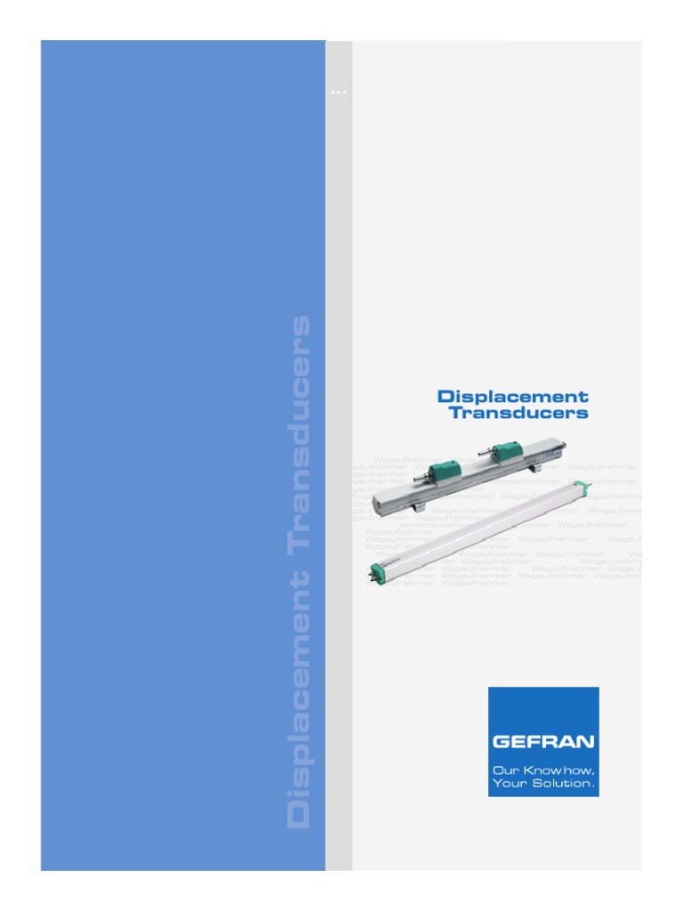 Gefran Displacement Transducer Overview | PDF | Sensor | Electrical ...