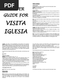 Prayer Guide For Visita Iglesia