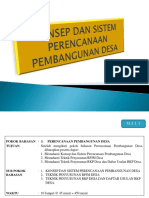 Konsep Dan Sistem Perencanaan Pembangunan Desa