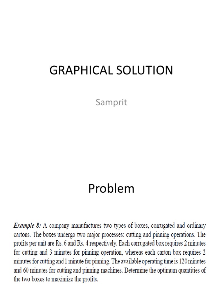 Graphical Solution to Optimization Problem | PDF