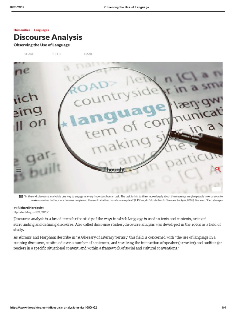 Understanding Discourse Analysis | PDF | Linguistics | Rhetoric