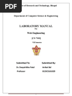 Laboratory Manual: Web Engineering