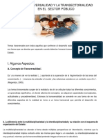 Transversalidad y transectorialidad en el sector público