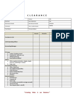 C L E A R A N C E: Cleared Remarks Name Signature/ Date President & CEO