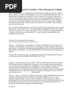 Anchoring Script For A Cultural Event | PDF | Dances