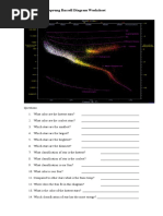 Lesson 2: Hertzsprung Russell Diagram Worksheet