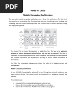 Notes For Unit 5 Mobile Computing Architecture