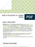 Intro To Philosophy of A Human Person
