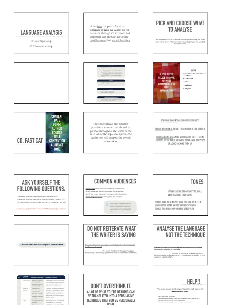 Language Analysis Techniques Guide | PDF | Argument | Human Communication