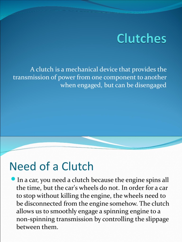 Clutches PDF Clutch Transmission (Mechanics)