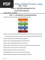 BCA-106 (OMT) Practical Assignment1572492947753