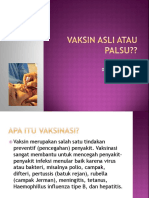 Vaksin Palsu Atau Asli