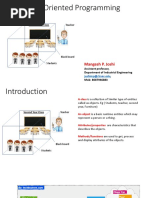 Object Oriented Programming: Mangesh P. Joshi