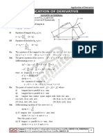 Application of Derivative in Mathematics (JEE-Advanced